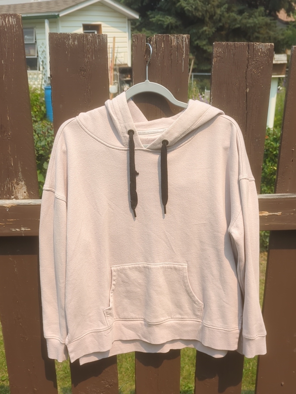 Calvin Klein Distressed Oversized Light Purple Pullover Hoodie